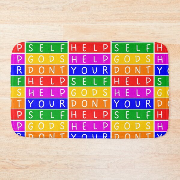 Item preview, Help yourself, gods don't help  - Rainbow - Violet to red designed and sold by RainbowWordLand.