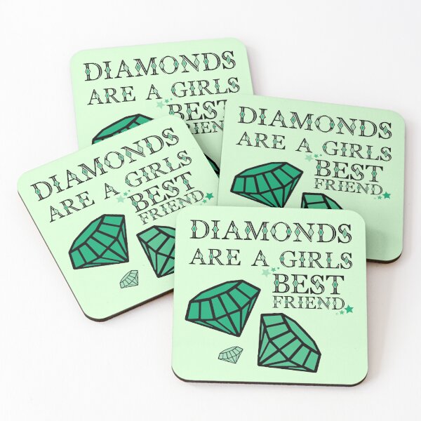 Item preview, Diamonds Are A Girls Best Friend Green designed and sold by everything4eva.
