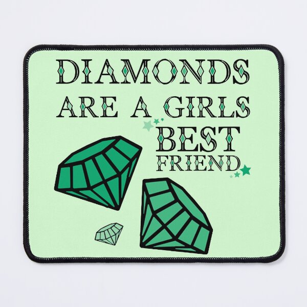 Item preview, Diamonds Are A Girls Best Friend Green designed and sold by everything4eva.