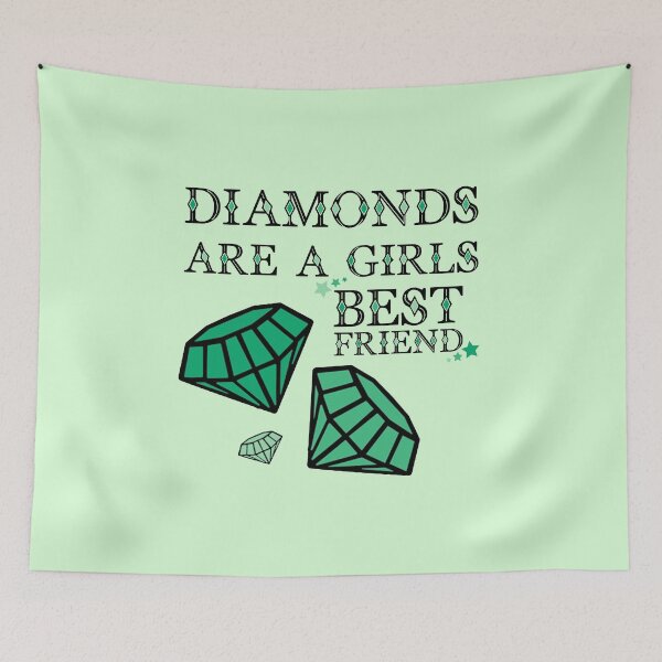 Item preview, Diamonds Are A Girls Best Friend Green designed and sold by everything4eva.
