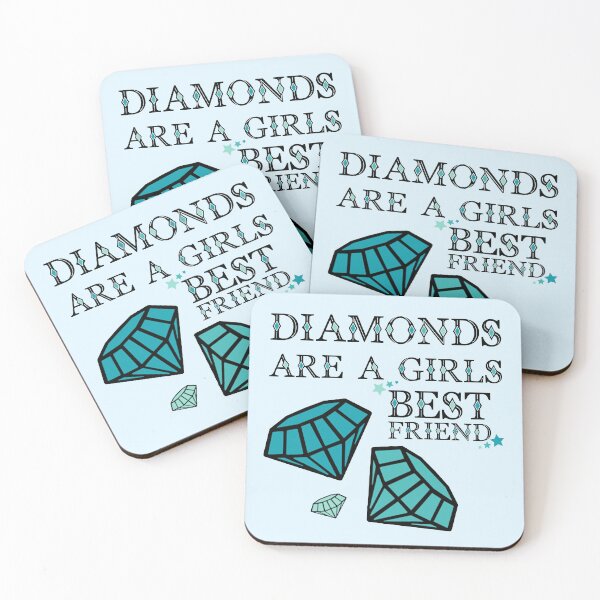 Item preview, Diamonds Are A Girls Best Friend Blue designed and sold by everything4eva.