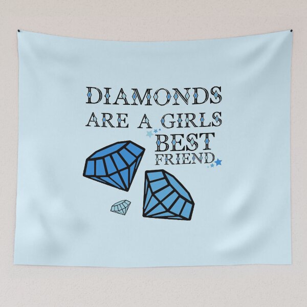 Item preview, Diamonds Are A Girls Best Friend Blue designed and sold by everything4eva.