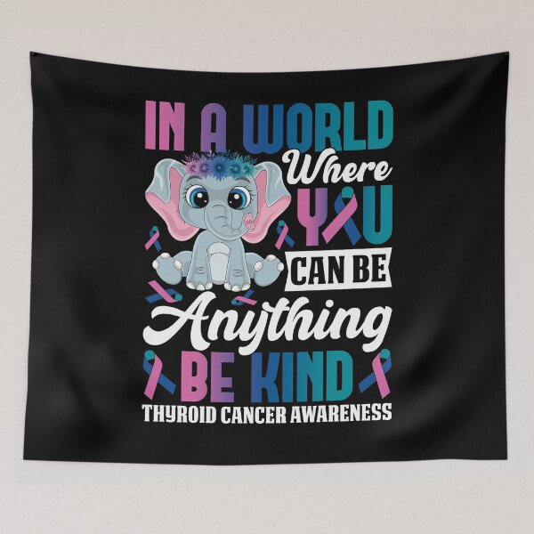 Item preview, Sunflower Elephant Be Kind Thyroid Cancer Cancer Awareness designed and sold by SherryValdez.