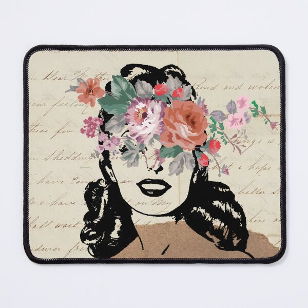 Item preview,  mujer vintage y flores designed and sold by TypeWrite.