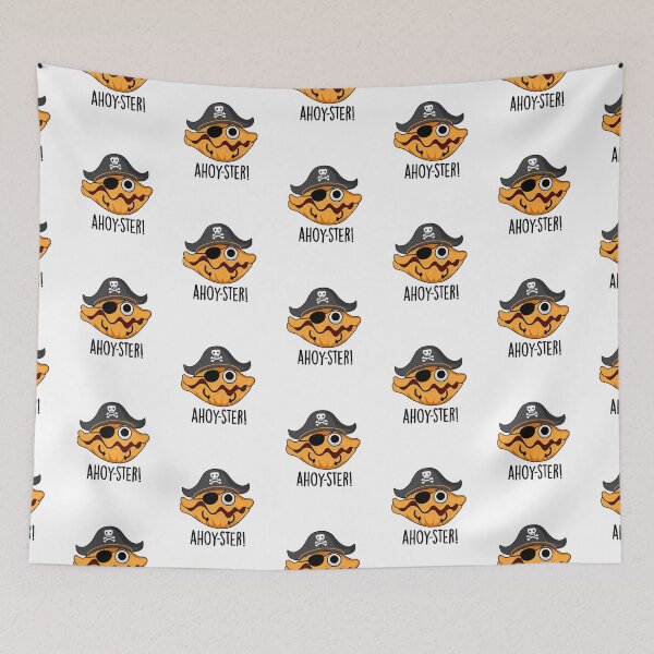 Item preview, Ahoy-ster Pirate Funny Oyster Puns  designed and sold by punnybone.