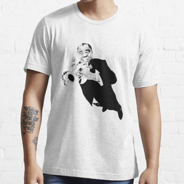  teesquare1st Men's LOUIS ARMSTRONG - JAZZ White T-Shirt :  Clothing, Shoes & Jewelry