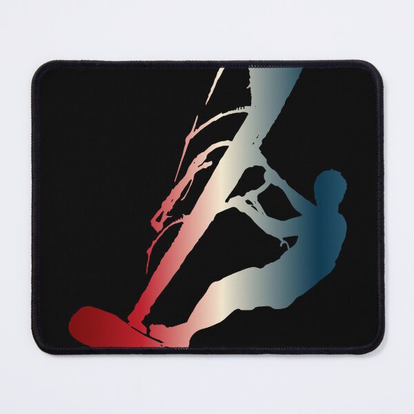 Item preview, Windsurf Forever - windsurfer silhouette cool RED BLUE gradient looking awesome on BLACK background  designed and sold by Kristina M.