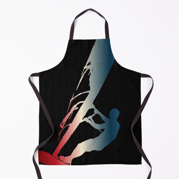 Item preview, Windsurf Forever - windsurfer silhouette cool RED BLUE gradient looking awesome on BLACK background designed and sold by Kristina M.