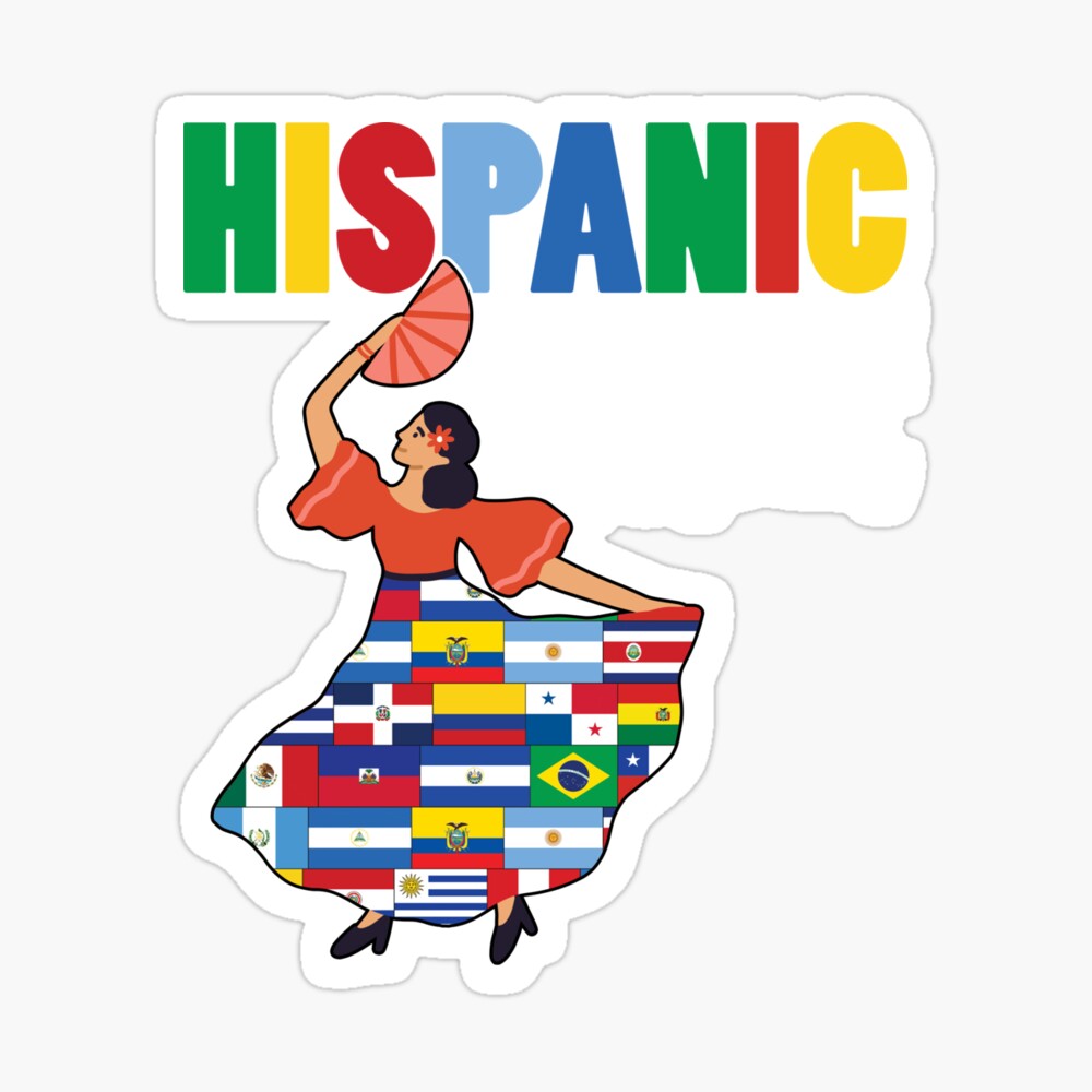 Hispanic Heritage Month Dancing Woman Latin American Flags Essential T- Shirt for Sale by ZaruckiJami