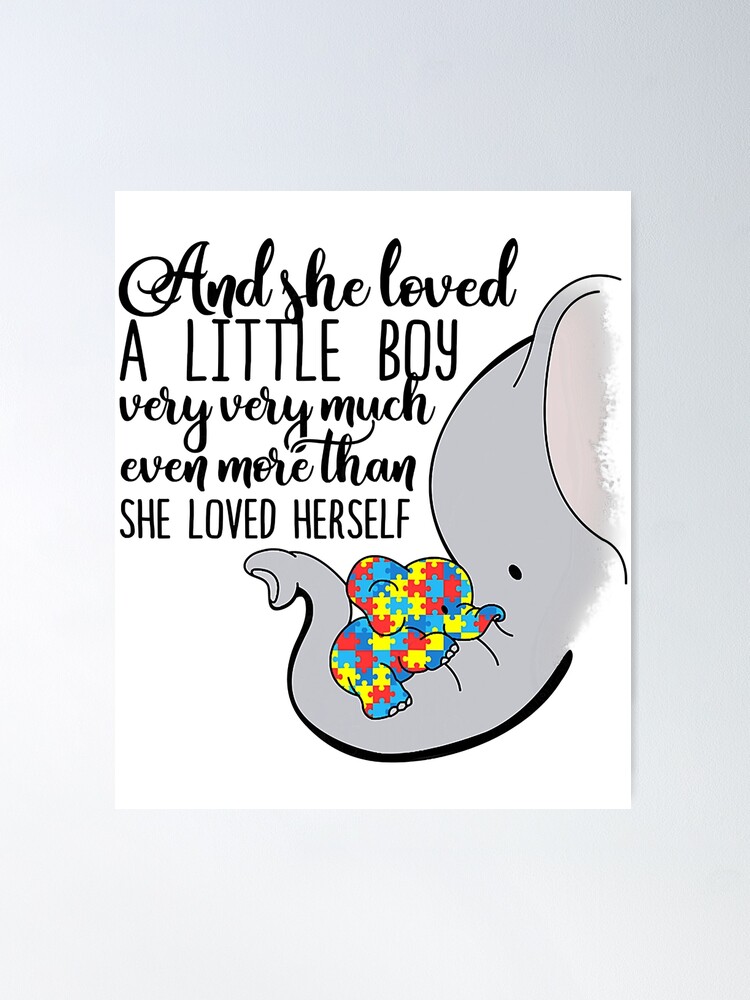 Womens She Loved A Little Boy Very Much Autism Elephant Mom