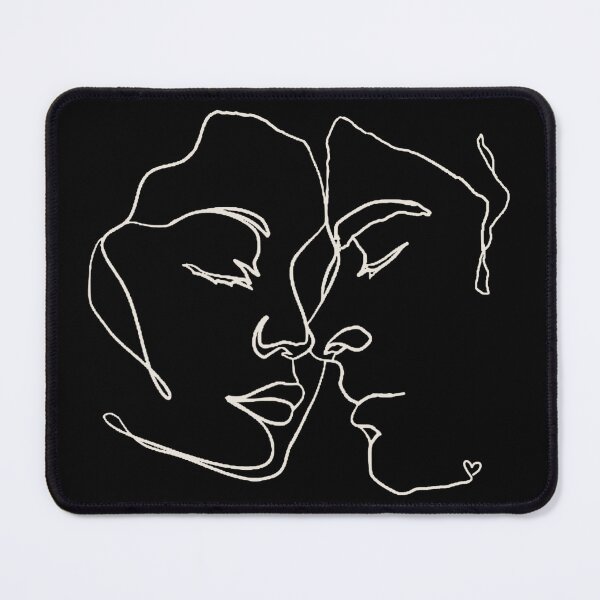Item preview, White Line Art Couple In Love designed and sold by TrulyEpoque.