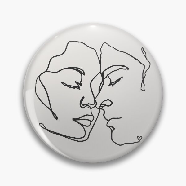 Item preview, Black Line Art Couple In Love designed and sold by TrulyEpoque.
