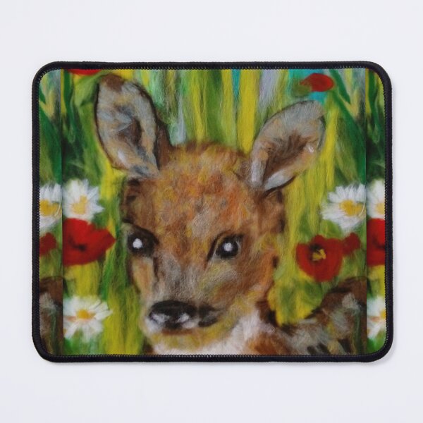 Item preview, fawn, deer, doe, in a field of flowers designed and sold by FLEURDELAINE04.