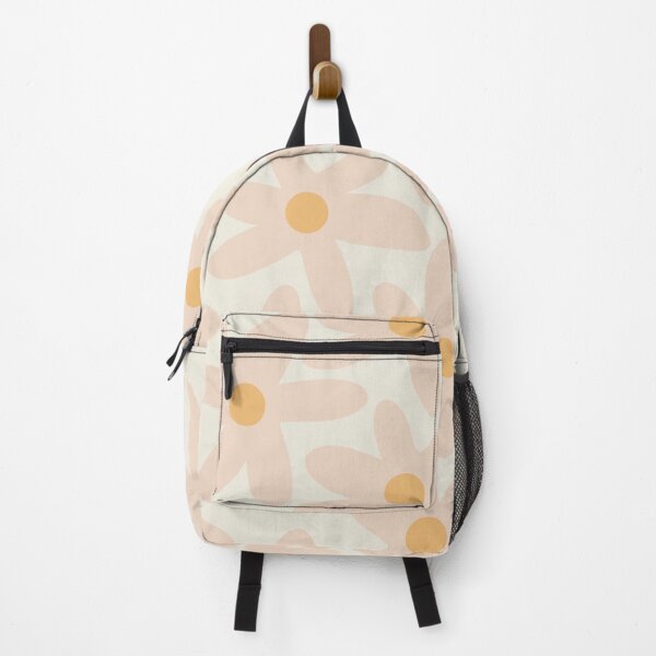 Item preview, Daisy Time Retro Floral Pattern Pale Blush Pink and Mustard designed and sold by kierkegaard.