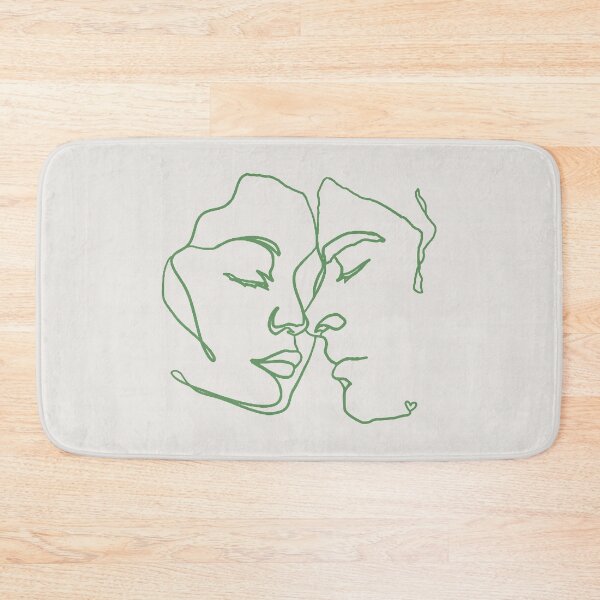 Item preview, Green Line Art Couple In Love designed and sold by TrulyEpoque.