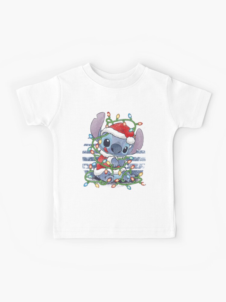 Lilo & Stitch Men's Santa Surprise T-Shirt Silver