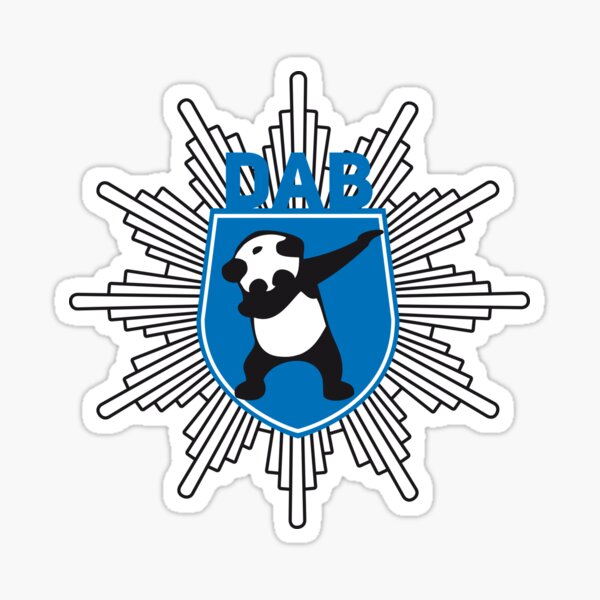 DAB PANDA dab it dabber dance football touch down coat of arms DAB police Sticker