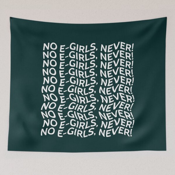 Aperçu de l'œuvre Pas d'egirls jamais Typographie créée et vendue par Pawfectar.