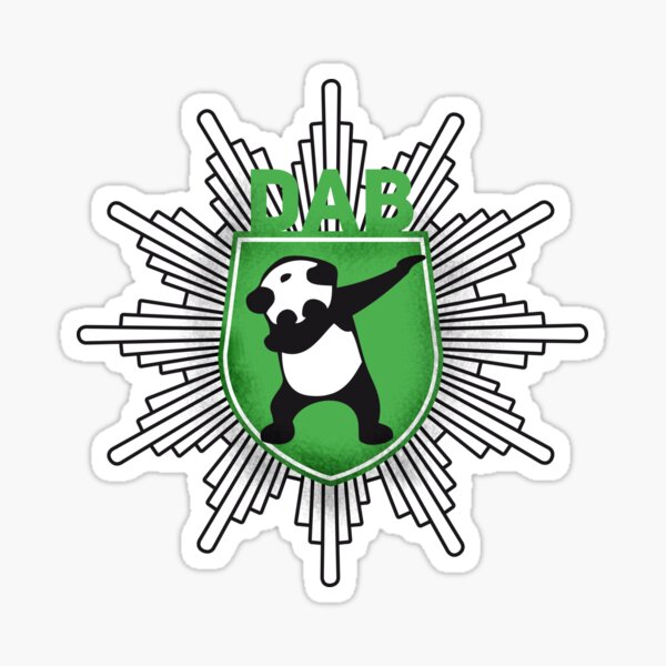 DAB PANDA dab dabber dance football touch down coat of arms DAB police green official Sticker