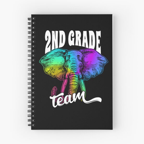 Item preview, Back to School Day rainbow elephant 2nd Grade team Teacher designed and sold by GraphismNinja.