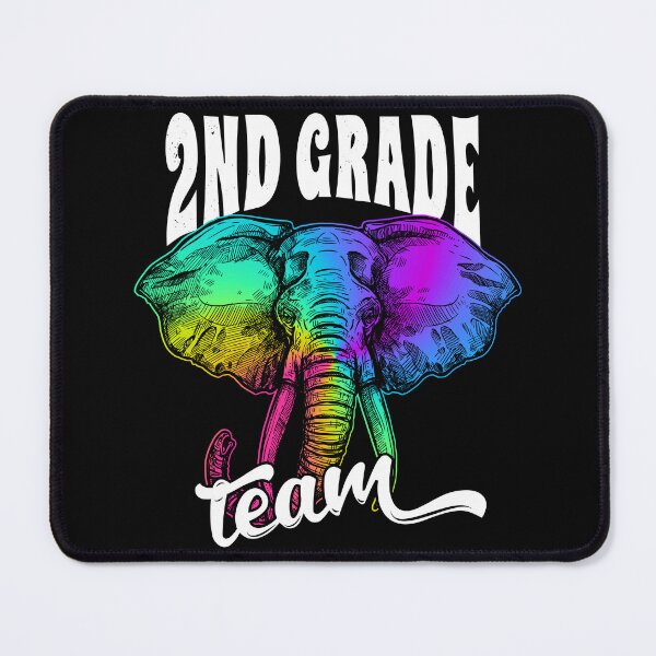 Item preview, Back to School Day rainbow elephant 2nd Grade team Teacher designed and sold by GraphismNinja.