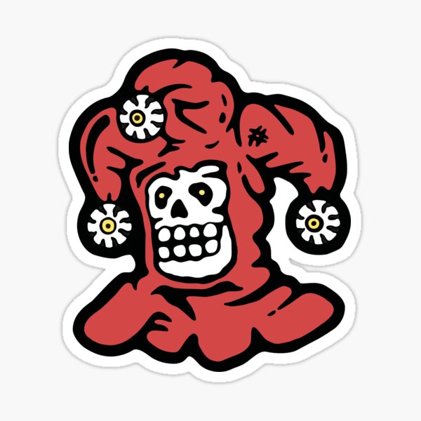 Dark humour jester Sticker