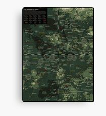 Goddesses of Venus: A topographic Map Canvas Print