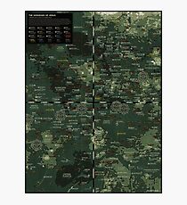 Goddesses of Venus: A topographic Map Photographic Print