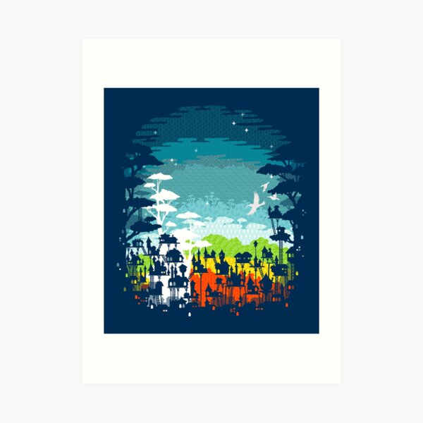 Rainforest City Art Print