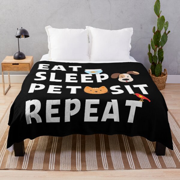 Item preview, Eat Sleep Pet Sit Repeat Funny Pet Sitter Dog designed and sold by DNW-art.