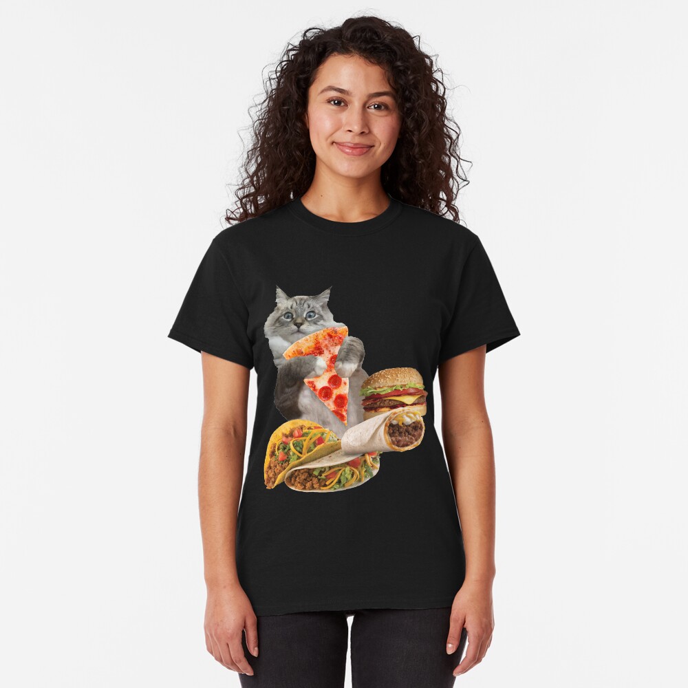 Pizza Taco Burger Cat Classic T-Shirt