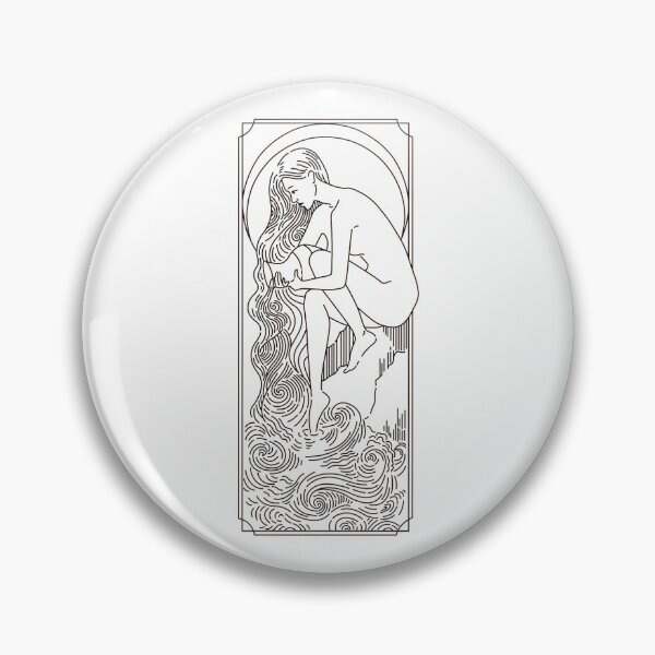 Item preview, Aquarius zodiac tarot style sign designed and sold by printheavenart.
