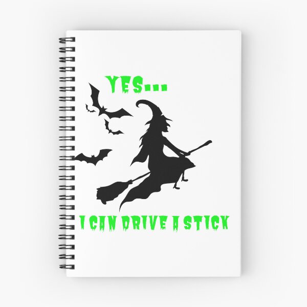 Item preview,  Yes I can drive a stick, Halloween,pun,witch spooky green designed and sold by allycat57.