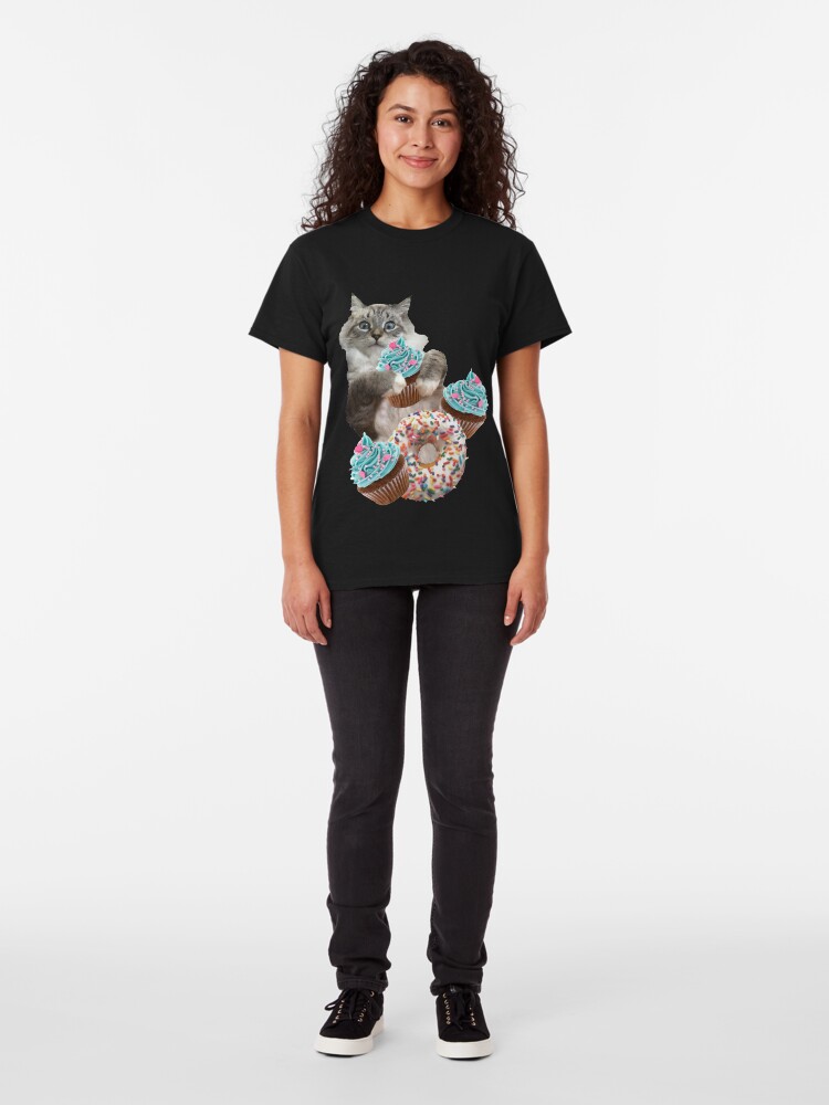 Alternate view of Donut Cupcake Cat Classic T-Shirt