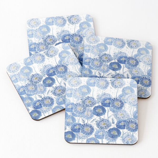 Item preview, indigo dandelion pattern  designed and sold by ColorandColor.