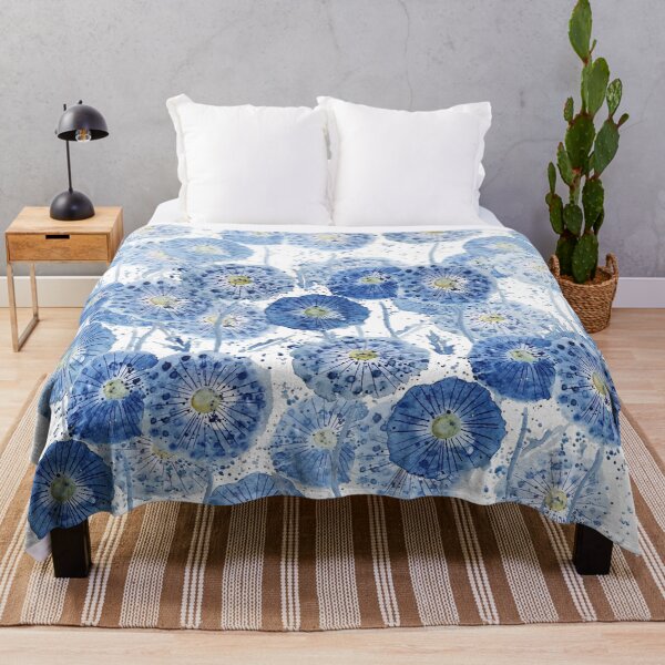 Item preview, indigo dandelion pattern designed and sold by ColorandColor.