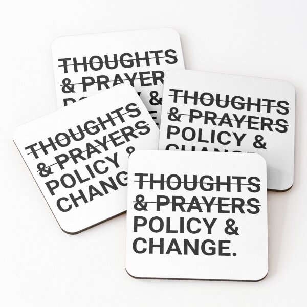 Item preview, thoughts and prayers policy and change designed and sold by Eriksonshop.