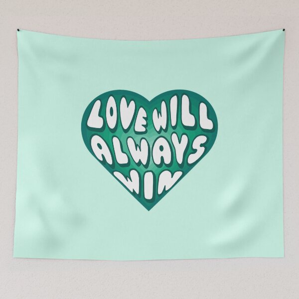 Item preview, Love Will Always Win Green Heart designed and sold by everything4eva.