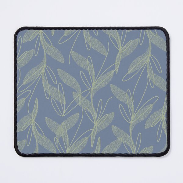Item preview, Etched Leaves Floral Botanical Pattern in Stone Blue and Sage Green designed and sold by kierkegaard.