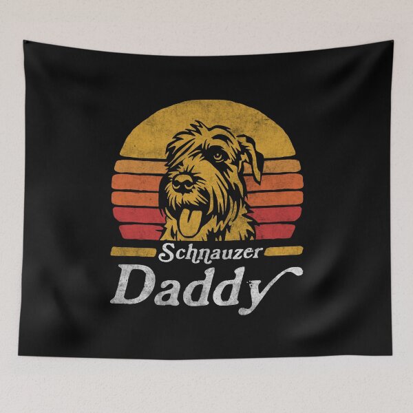 Item preview, Retro Vintage Standard Schnauzer Daddy designed and sold by More Cute Dogs.