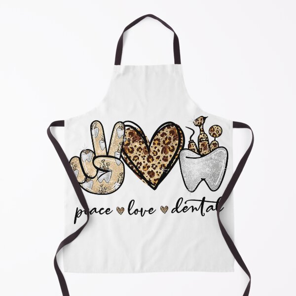 Item preview, Dentist Peace Love Dental Leopard Heart Teeth designed and sold by AlbredaAE.