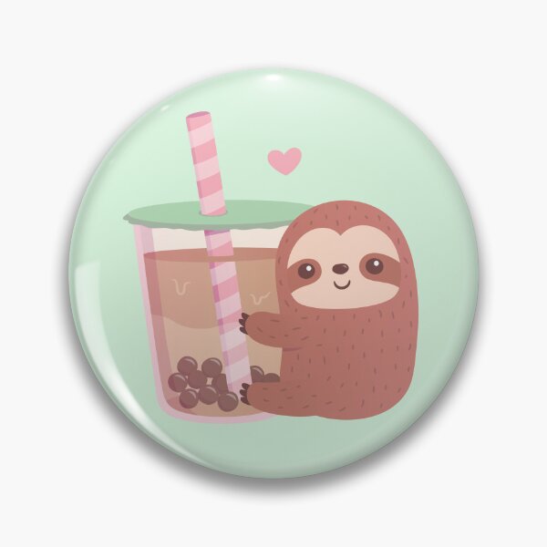 Item preview, Cute Sloth Loves Boba Tea designed and sold by rustydoodle.