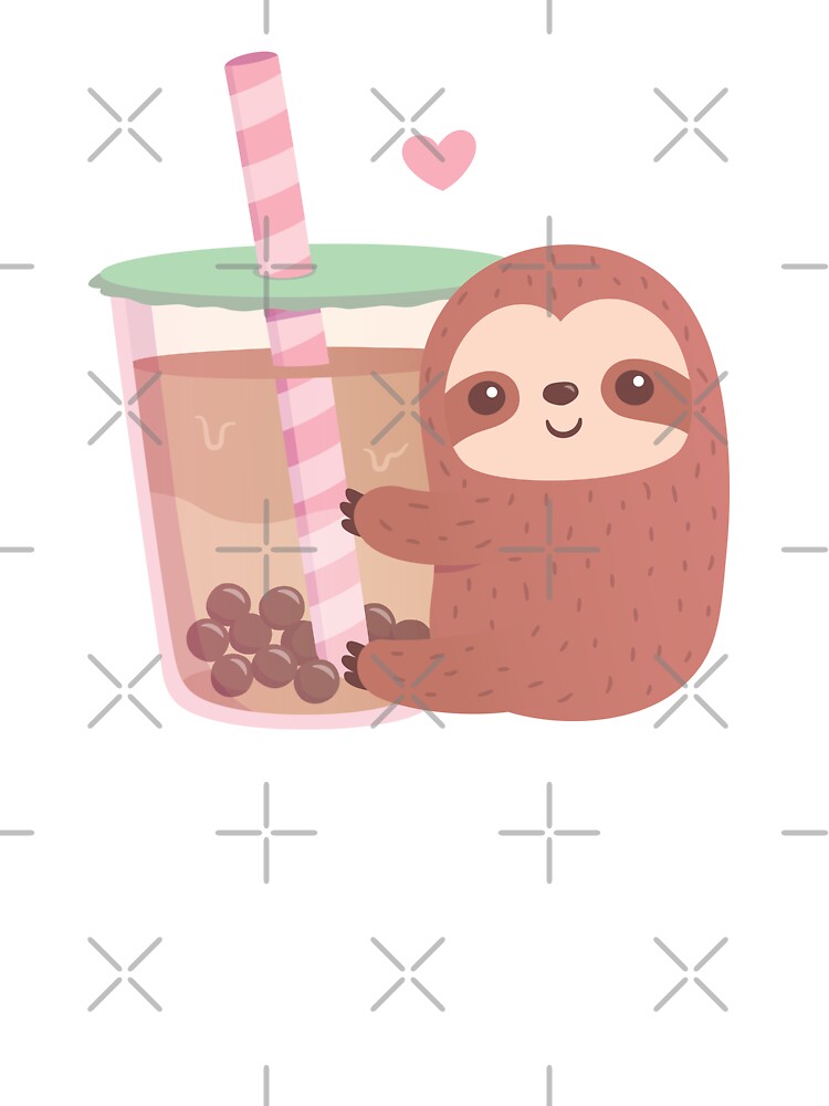 Cute Sloth Loves Boba Tea Baby One-Piece for Sale by rustydoodle