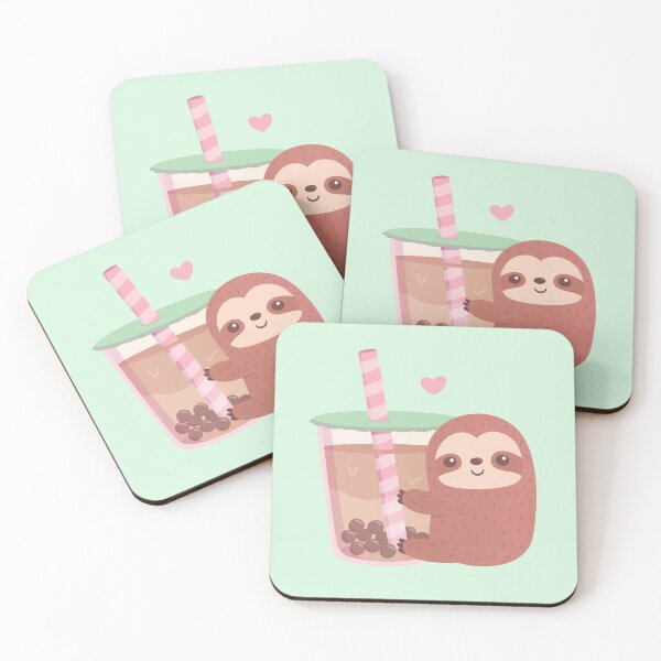 Item preview, Cute Sloth Loves Boba Tea designed and sold by rustydoodle.