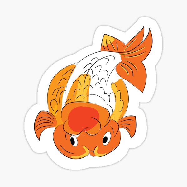 Vista previa del artículo con la obra «pez dorado ranchu», diseñado y vendido por goldfishpassion.