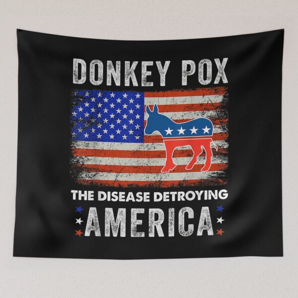 Item preview, Gift Donkey Pox The Disease Destroying America USA Flag   Classic  designed and sold by sehgalnoorg.