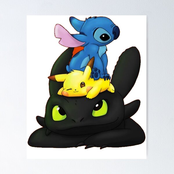 Day Gift Chibi Toothless Stitch And Cute Baby Cool Gift Poster for Sale by  Gonzales957