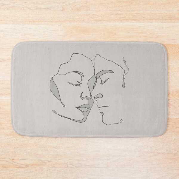 Item preview, Shades Of Light Taupe Black Line Art Couple In Love designed and sold by TrulyEpoque.