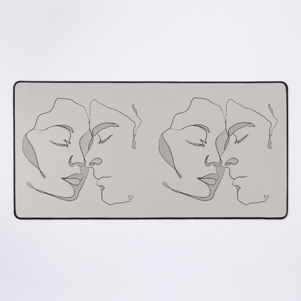 Item preview, Shades Of Light Taupe Black Line Art Couple In Love designed and sold by TrulyEpoque.