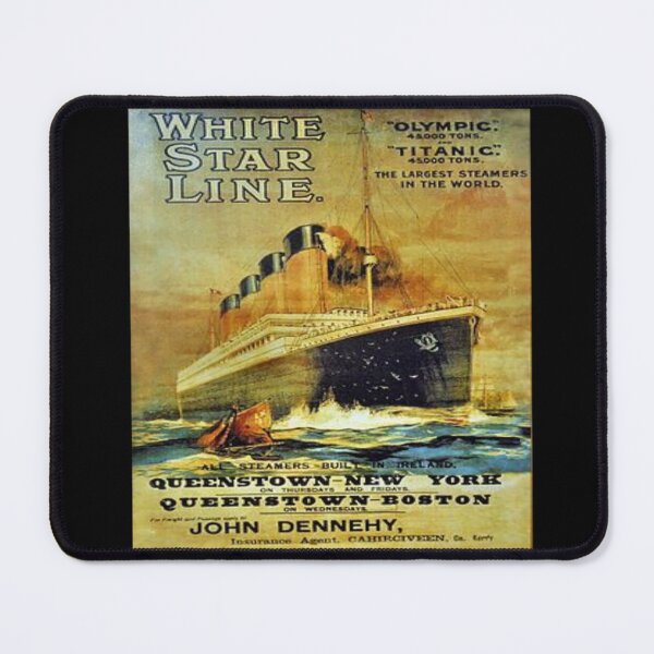 Item preview, Titanic White Star Line Vintage Poster Long Sleeve T-Shirt designed and sold by BohlenAhren.